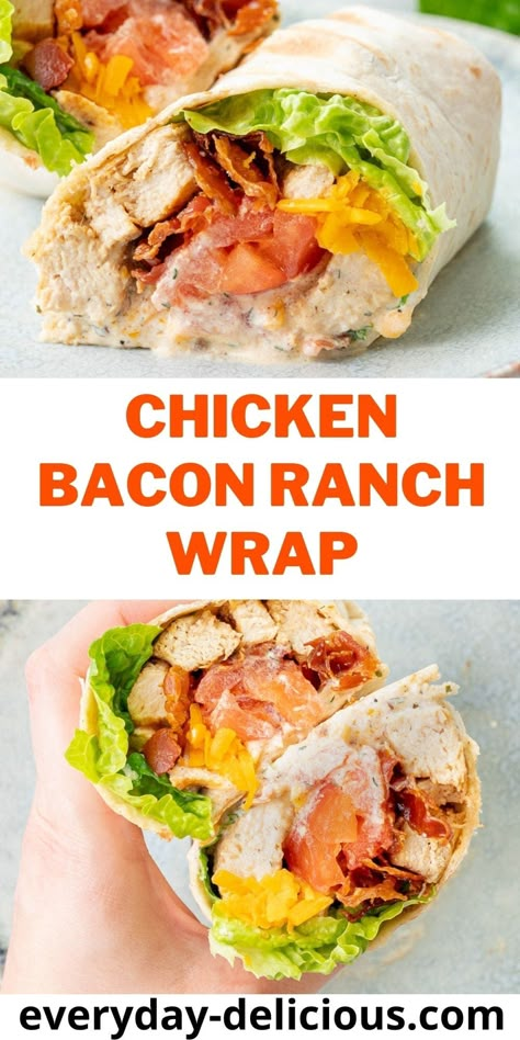 Bacon Ranch Wraps, Ranch Wraps, Chicken Bacon Ranch Wrap, Wraps Recipes Easy, Cheese Wraps, What Is Healthy Food, Wraps Recipes, Chicken Wrap Recipes, Chicken Crispy