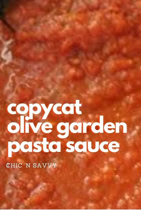 If you love Olive Garden, you might want to check out this Copycat Olive Garden Spaghetti Sauce Recipe! It's easy to make with minimal ingredients. You can create a delicious dish from the comfort of your home! #spaghetti #pasta #pastasauce #copycat #easydinner Olive Garden Sauce, Olive Garden Spaghetti Sauce, Olive Garden Marinara Sauce Recipe, Olive Garden Marinara Sauce, Olive Garden Spaghetti Sauce Recipe, Garden Spaghetti Sauce, Olive Garden Spaghetti, Best Homemade Spaghetti Sauce, Sunday Meals