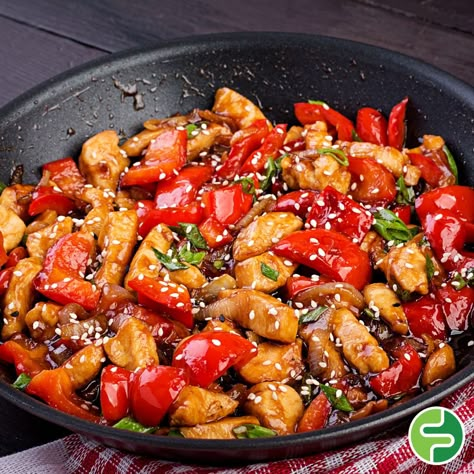 Low FODMAP Chicken Stir-Fry | FODMAP Friendly Sweet Thai Chili Chicken, Asian Chicken Marinade, Thai Chili Chicken, Green Beans Stir Fry, Food Recipes For Dinner Healthy, Beans Stir Fry, Sweet Thai Chili, Chicken And Green Beans, Low Fodmap Vegetables