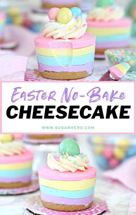 Easy Easter Desserts, Easter Desserts Recipes, Easter Baking, Easter Goodies, Easter Desserts, Easter Food, Mini Cheesecakes, No Bake Cheesecake, Easter Dessert