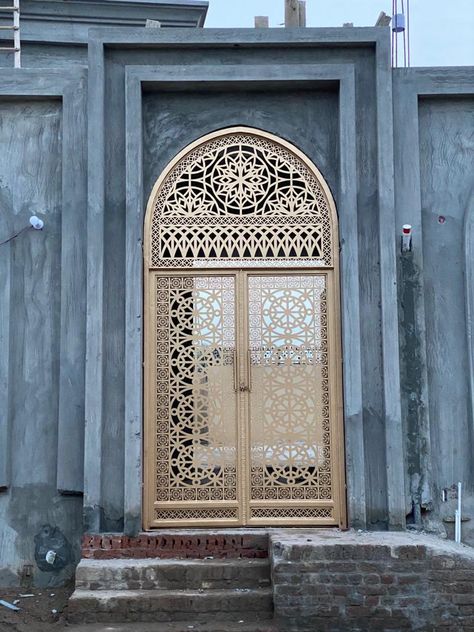 Masjid Design, Metal Doors Design, Mosque Design, Doors Design, Metal Doors, Mosque Architecture, Arabic Design, Door Design Interior, Metal Door