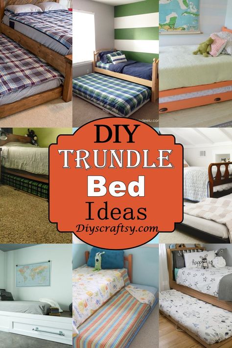 Pallet Trundle Bed Diy, Diy Bed With Trundle, Diy Twin Bed Frame With Trundle, Twin Trundle Bed Diy, Diy Trundle Bed Frame How To Build, Full Size Trundle Beds Diy, Diy Queen Trundle Bed, Build A Daybed With Trundle, Queen Bed With Trundle Diy