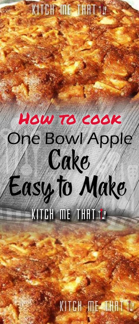 One Bowl Apple Cake | Cakes Recipe to Try!! One Bowl Apple Cake Recipe Easy, Cake Mix Apple Cake Recipe, One Bowl Apple Cake Recipe, One Bowl Apple Cake, Pioneer Food, Apple Cake Recipe Easy, Quick And Easy Meal Ideas, Easy Apple Cake, Honey Crisp