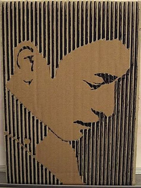 Cardboard cut-out art Classe D'art, Cardboard Sculpture, Art Carton, Cardboard Art, Art Lesson Ideas, Arts Ed, School Art Projects, High School Art, Middle School Art