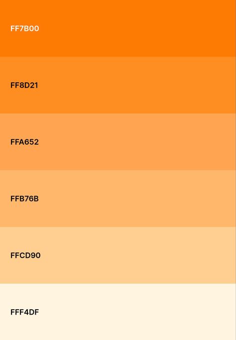 Orange Pallete Color Pastel, Orange Pallette Aesthetic, Orange Shades Aesthetic, Orange Analogous Color Scheme, Orang Color Palet, Canva Color Palette Codes Orange, Orange Aesthetic Color Pallete, Orange Creamsicle Color Palette, Pastel Orange Colour Palette