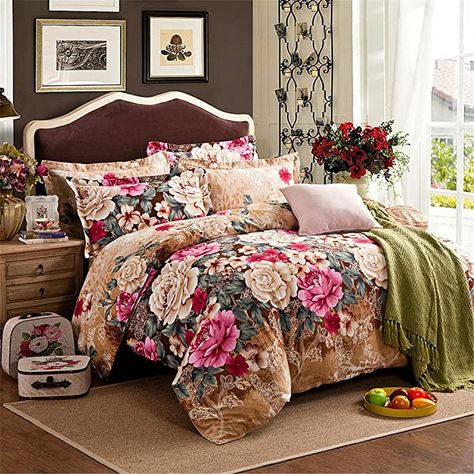 Bedding Duvet Cover Sets Cotton Home Collection Decor For Adult Children Kids Boys Girls Teen Dorm 4Pcs Quilt Cover×1,Flat Sheet×1,Pillowcases×2 Wedding Thanksgiving Christmas Birthday Gift,For Kids Twin 150*200cm : Amazon.ca: Baby Affordable Bedding Sets, Cheap Bedding Sets, Soft Bed Sheets, Print Duvet Cover, Cotton Bedding Set, Bedding Fabric, Beautiful Bed, Soft Bed, Twin Bed Sets