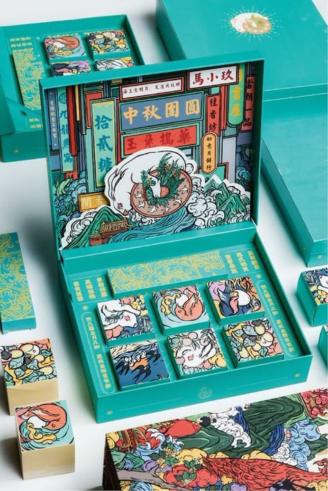 Jade Rabbit, Graphisches Design, Desain Editorial, Board Game Design, Box Packaging Design, Mooncake, Food Packaging Design, Packing Design, Tea Packaging