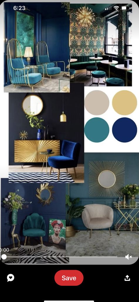 Teal And Gold Colour Palette, Hale House, House Flipper, Teal Living Rooms, Aesthetic Interior Design, Pink Living Room, Flat Ideas, Room Color Schemes, Living Room Green