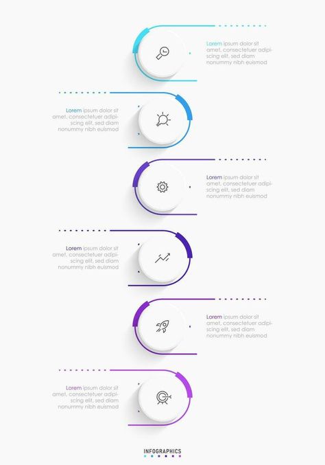 Vector Infographic label design template with icons and 6 options or steps. Can be used for process diagram, presentations, workflow layout, banner, flow chart, info graph. Process Infographic Design Layout, Diagrams Graphic Design, Flow Chart Infographic Design, Process Layout Design, Long Infographic Design, Statistic Infographic Design, List Infographic Design, Process Diagram Design, Process Design Layout