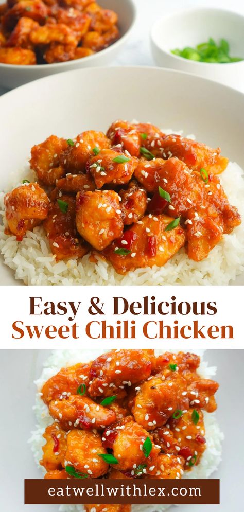 Tired of the same old dinners? Make your weeknight dinners exciting and enjoyable with our easy sweet chili chicken recipe! This 30-minute dinner is perfect for busy families looking for quick, delicious, and budget-friendly meal ideas. Chicken Sweet Chili Recipes, Sweet Chili Chicken Breast, Thai Sweet Chili Sauce Recipe Chicken, Quick Meals On A Budget, Sweet Chili Chicken Recipes, Diced Chicken Recipes Easy, Dinner On A Budget Family, Healthy Dinner On A Budget, Chinese Chili Chicken