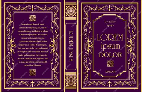 Premium Vector | Vector ornate leather book cover and old retro ornament frames royal golden style design historical novel oriental style vector illustration hand drawn illustration Historical Book Cover, Old Book Cover Design, Old Book Design, Medieval Book Cover, Elegant Book Cover, Art Deco Book Cover, Old Book Cover, Ornate Books, Book Spines