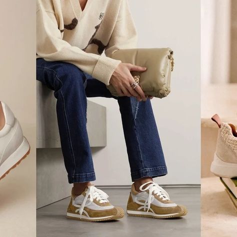 Loewe Sneakers, Loewe Flow Runner, Going Out Outfits For Women, Comfortable Outfit Ideas, Runners Outfit, Cosy Outfit, Autumn Trends, Comfortable Outfit, Luxury Sneakers