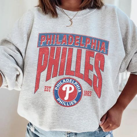 Vintage College Sweatshirt, Baseball Fan Shirts, World Series Shirts, Baseball Sweater, Phillies Shirt, Philadelphia Phillies Baseball, Vintage Philadelphia, Baseball Sweatshirts, Phillies Baseball