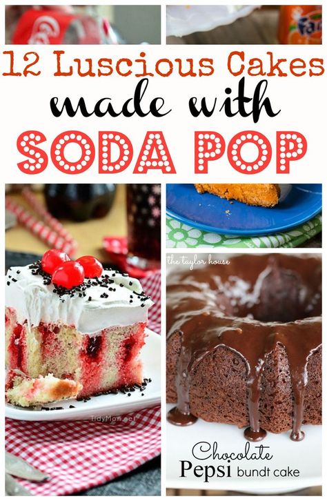 Cake Mix Plus Soda, Recipes With Soda, Pop Cakes Recipe Soda, Cake And Soda Recipe, Soda Cakes Easy, Soda Cake Mix Recipes, Cake Mix And Soda Recipes, Cake Mix With Soda, Cake With Pop