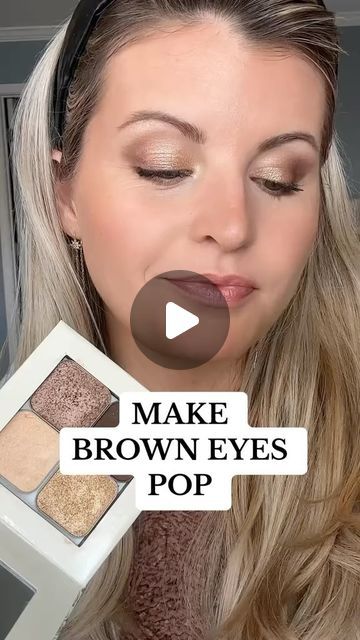 Golden Brown Eye Makeup Tutorial, Bright Eye Shadow For Brown Eyes, Fall Makeup For Photoshoot, Eye Shadow For Light Brown Eyes, Gold And Brown Eye Makeup Tutorial, How To Apply Brown Eyeshadow, Natural Eye Makeup Tutorial Brown Eyes, Brown Eye Looks Eyeshadows, High Tea Makeup Look