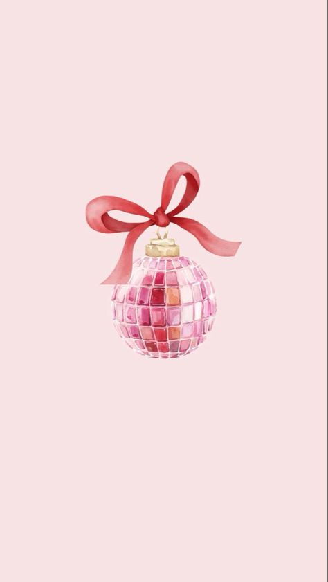 Bow Christmas Tree Wallpaper, Pink Christmas Tree Wallpaper Iphone, Christmas Pink Bow Wallpaper, Girly Wallpaper Iphone Aesthetic Christmas, Girly Christmas Aesthetic Wallpaper, Simple Aesthetic Christmas Wallpaper, Pink Christmas Graphic, Christmas Girly Wallpapers, Pink Bow Christmas Wallpaper