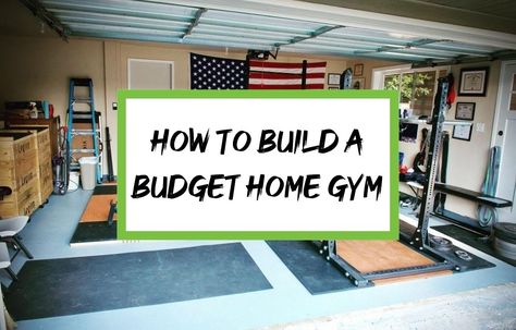 Home Gyms Ideas, Budget Home Gym, Half Garage Gym, Gym Makeover, Cheap Home Gym, Garage Home Gym, Garage Gym Diy, Basement Home Gym, Home Gym On A Budget