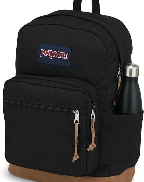 JANSPORT BACKPACK JanSport Right Pack Backpack - Durable Daypack with Padded 15" Laptop Sleeve, Spacious Main Compartment & Integrated Water Bottle Pocket - Black LINK IN BIO Black Jansport, Jansport Right Pack, Backpack Jansport, Pack Backpack, Backpacking Packing, Jansport Backpack, Laptop Sleeve, Laptop Sleeves, Link In Bio