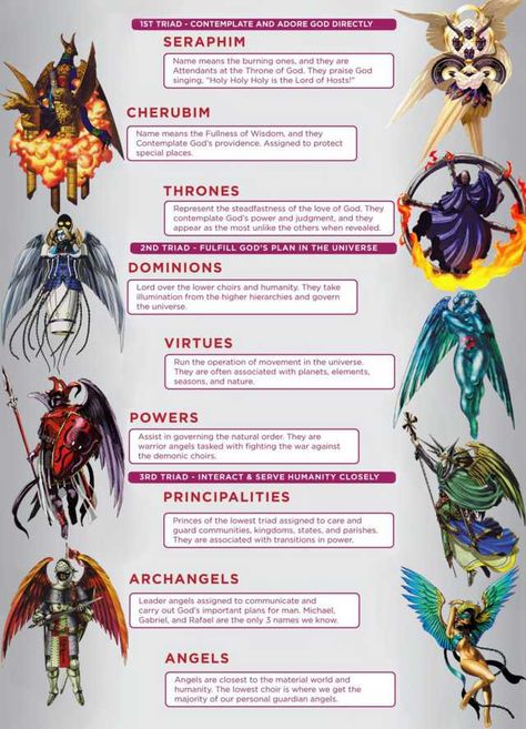 Hierarchy of Angels - Imgur Hierarchy Of Angels, Order Of Angels, 천사와 악마, Angel Hierarchy, World Mythology, Legends And Myths, Fotografi Digital, 다크 판타지, Biblical Art