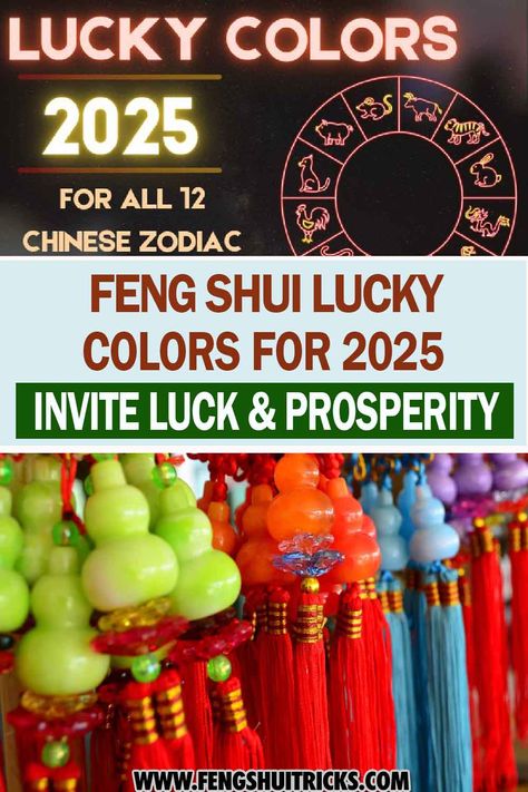 Good Luck Colors, Lucky Color For 2025, Color For 2025, Feng Shui Office Colors, Fung Shway Rules, Feng Shui Hallway, Color Of The Year 2025, 2025 Color Of The Year, Feng Shui Numbers