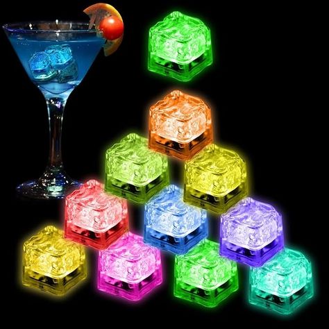 Amazon.com: Nonley Light Up Ice Cubes for Drinks, 12 Pack LED Ice Cubes Liquid Activated, Glow in The Dark Waterproof Ice Cubes for Home Bar Supplies Summer Party Wedding Decor: Home & Kitchen Colored Ice Cubes, Led Ice Cubes, Drink Decorations, Cupcake In A Cup, Bottle Toppers, Cube Light, Bar Party, Bar Supplies, Club Bar