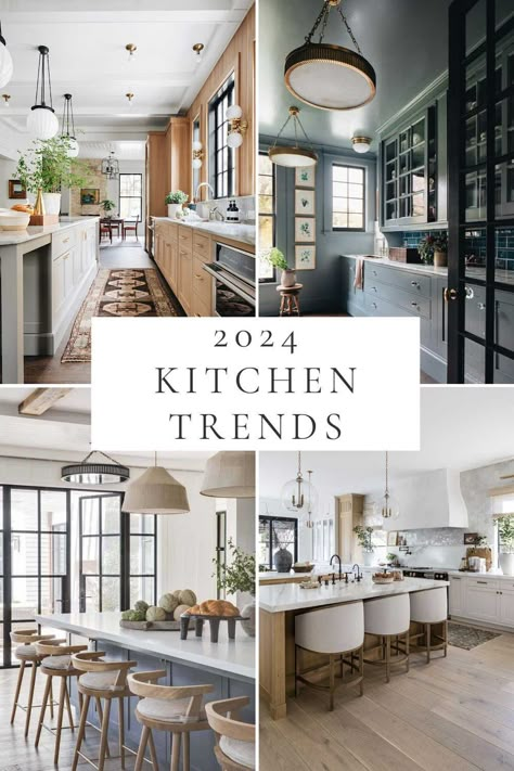 Beautiful kitchen design ideas and trends for 2024, with lighting, islands, kitchen cabinet trends, backsplash ideas, European style kitchens, modern farmhouse style, countertops & more Cabinet Trends, Kitchen Cabinet Trends, Kitchen 2024, 2024 Kitchen, Beautiful Kitchen Designs, Timeless Kitchen, Organizing Hacks, Kitchen Design Trends, Trends For 2024