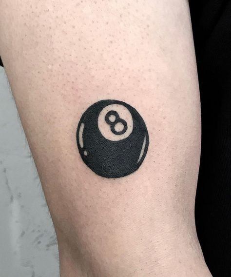 Eight Ball Tattoo Design, 13 Pool Ball Tattoo, Nine Ball Tattoo, 8 Ball Pool Tattoo Ideas, 8 Ball Tattoo Design, Crazy Tattoos For Men, Billiard Tattoo, 9 Ball Tattoo, Pool Ball Tattoo