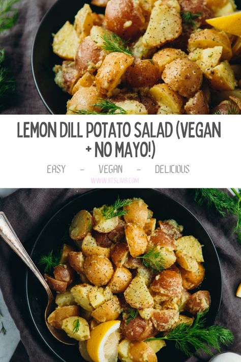 Potato Salad Vegan, Dill Potato Salad, Dill Potato, Potato Salad Recipes, Mains Recipes, Side Dish Ideas, Ms Diet, Dill Potatoes, Dill Recipes