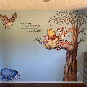 Mum Vibes, Nursery And Playroom, Winnie The Pooh Decor, Kids Wall Stickers, Playroom Wall Decals, Pooh Winnie, Large Wall Stickers, Winnie The Pooh And Friends, Winnie The Pooh Nursery