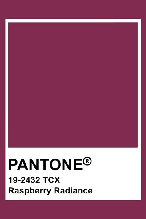 Raspberry Aesthetic Color, Raspberry Color Aesthetic, Pantone Burgundy, Raspberry Color Palette, Pantone Raspberry, Tcx Pantone, Pantone Tcx, Pantone Color Chart, Pantone Swatches