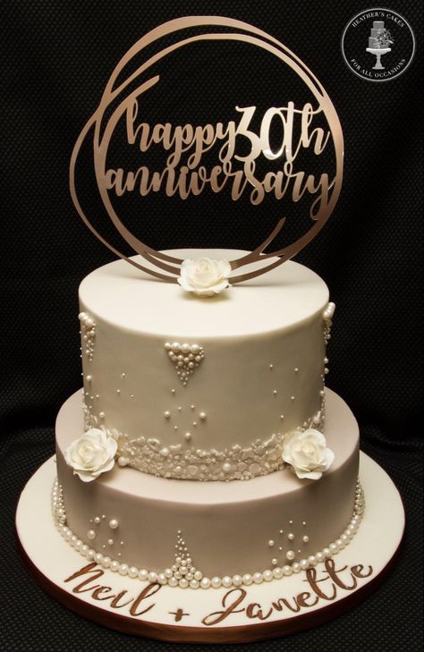 30th Wedding Anniversary Cake, 30th Anniversary Cake, 25th Anniversary Cake, 25th Wedding Anniversary Cakes, Golden Wedding Cake, Anniversary Cake With Name, 25th Anniversary Ideas, 30th Anniversary Party, 25 Anniversary Cake