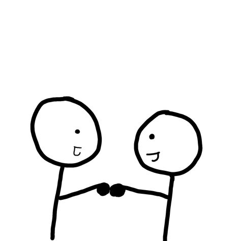 Duo Stickman Drawing, Draw Your Squad Duo, Friendship Dynamics Trio, Friendship Dynamics Duo, Hug Meme, Twin Guys, My Special One, Fun Drawings, Man Hug