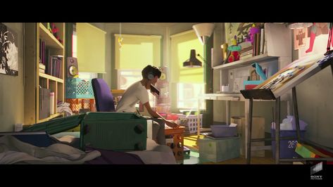 Into the spider verse - love his room! Miles Morales Bedroom, Man Room Design, Spiderman Bedroom, Spiderman Room, Miles Morales Spiderman, Marvel Characters Art, Man Room, Celebrity Style Red Carpet, Miles Morales