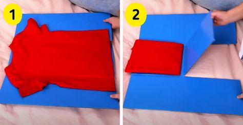 How to Make a Clothes-Folding Board to Help Kids Keep Their Room Organized / 5-Minute Crafts Cardboard Clothes, Clothes Folding Board, Fold Clothes, Clothes Folding, Folding Board, Shoe Storage Solutions, Kitchen Skills, Board For Kids, Learn Crafts