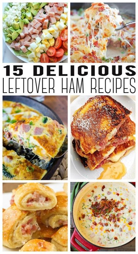 Ham Dishes, Healthy Recipes Crockpot, Leftover Ham Recipes, Leftover Recipes, Recipes Potato, Simple Lunch, Poke Cake Recipes, Snacks Ideas, Leftover Ham