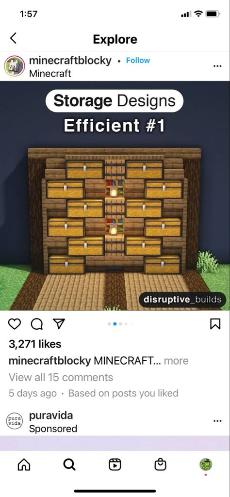 Chest Design Minecraft, Minecraft Storage Ideas Aesthetic, Minecraft Chest Organization Guide, Chest Area Minecraft, Minecraft Chest Room Ideas Aesthetic, Minecraft Storage Room Ideas Aesthetic, Chest Room Ideas Minecraft, Chest Storage Minecraft, Minecraft Magazine Ideas