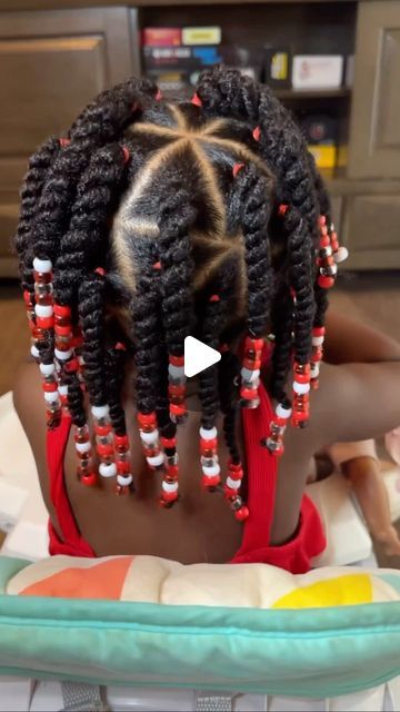 Hello Hair Children’s Book | 🔺Triangle parts with 2 strand twists🔻 by @libbyhaircare 😍😍 • Like, Share & Save for your next protective style 🤗 • •... | Instagram Twist With Beads For Kids Hair, Children Hair Styles For School, Hair Twist Styles For Kids, Rubberband Hairstyles Kids Black, Hair Styles For Children Daughters, Hair Styles For Little Black Girls Kids Twists, Hairstyle For Children Girl, Twist Hairstyles For Kids Natural Hair, Kids Two Strand Twist Hairstyles