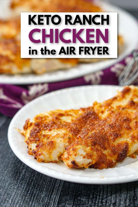 Air Fryer Ranch Chicken, Air Fryer Low Carb, Air Fryer Keto Recipes, Low Carb Air Fryer Recipes, Keto Ranch, Air Fryer Recipes Low Carb, Low Carb Air Fryer, Air Fryer Recipes Keto, Air Fryer Keto