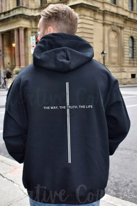 Jesus the Way The Truth The Life Hoodie, Christian Hoodies, Christian Streetwear, Faith Apparel, GOD Christian Hoodies Men, Christian Outfits, Christian Clothing Brand, Christian Clothes, Jesus Clothes, Faith Apparel, Christian Streetwear, Christian Hoodies, Faith Clothing