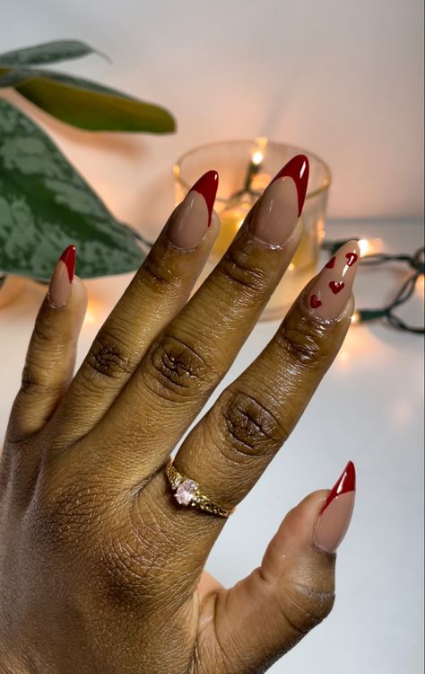 Cherry Wine Nails, Maroon Nail Designs, Wine Nails, Valentines Day Nails, Maroon Nails, Weak Nails, Red Valentine, February Nails, Cherry Wine