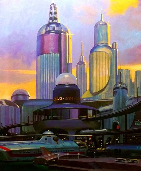 90s Sci Fi Aesthetic, Atompunk Architecture, Retro Futurism City, 70s Sci Fi Art Retro Futurism, Atompunk Aesthetic, 1960s Futurism, Retro Futurism Architecture, Retro Futuristic City, 90s Futurism