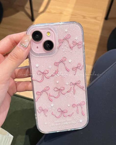 Aesthetic Iphone Cover, Pink Aesthetic Iphone, Case Iphone Couple, Girly Iphone Case, Bling Phone Cases, Iphone Case Collection, Girly Phone Cases, Iphone Obsession, Kawaii Phone Case