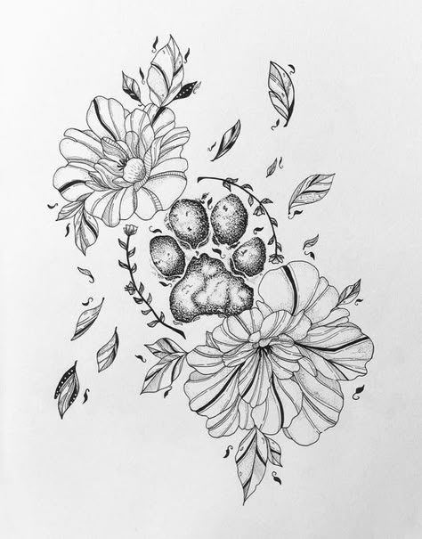 Tatoo Dog, Dog Memorial Tattoos, Pawprint Tattoo, Dog Paw Tattoo, Western Tattoos, Paw Tattoo, Memorial Tattoos, Piercings And Tattoos, Elegant Tattoos