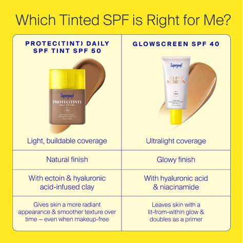 Supergoop Tinted Sunscreen, Tinted Sunscreen, Tinted Spf, Skin Tint, Spf Sunscreen, Skincare Ingredients, Free Makeup, Salicylic Acid, Acne Prone Skin