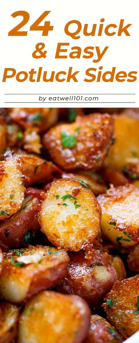 Potluck Side Dish Recipes: 24 Quick and Easy Potluck Side Dishes — Eatwell101 Easy Potluck Side Dishes, Potluck Sides, Best Potluck Dishes, Easy Potluck Recipes, Gluten Free Recipes Side Dishes, Party Side Dishes, Easy Potluck, Potluck Side Dishes, Cookout Side Dishes