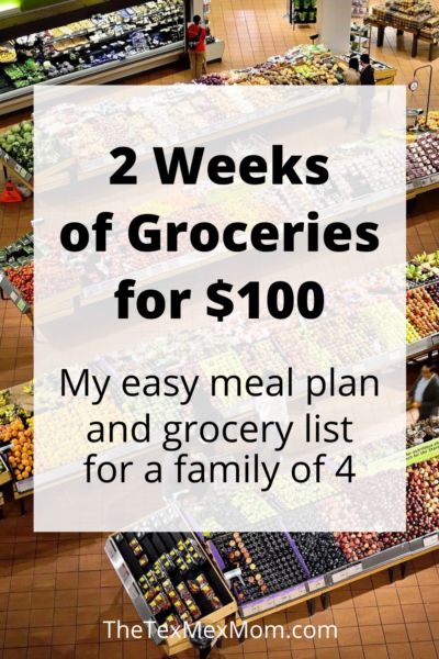 2 Weeks Of Groceries For $100, 2 Weeks Of Meals For $100, 1 Bag 5 Dinners, Meals For Moving Week, Feed A Family Of 4 For $100 A Week, Week Of Meals For Two, Grocery List And Meal Plan, Cheap Meal Plans, Frugal Meal Planning