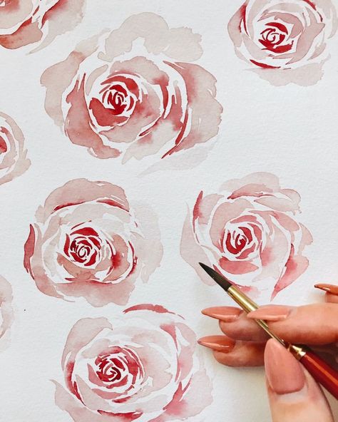 Me As A Mom, Wonderful Monday, It Never Ends, Painting Roses, Diy Watercolor Painting, Watercolor Projects, Watercolor Flower Art, Watercolor Paintings Tutorials, Watercolor Art Lessons