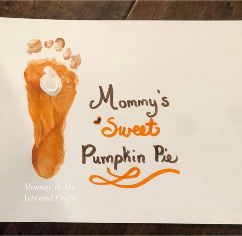 Infant Thanksgiving Pictures, Craft Ideas For Infants, Baby Fall Crafts, Crafts For Daycare, Sweeter Than Pumpkin Pie, Infant Crafts, Baby Art Crafts, Safari Room, Nursery Crafts