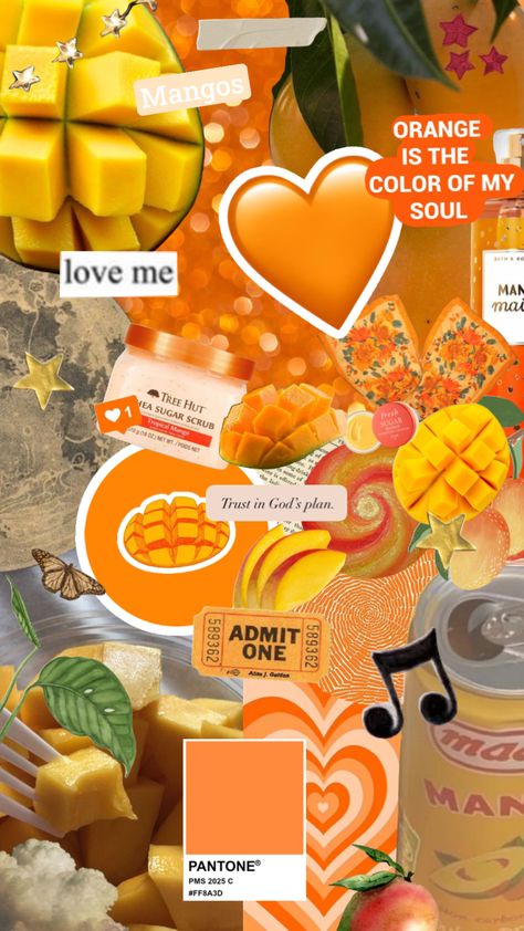 #myfirstshuffle #mango #orange #background #vibes #wallpaper #cute Mango Aesthetic Wallpaper, Mango Moodboard, Mango Foods, Mango Picture, Korean Emoji, Mango Wallpaper, Mango Aesthetic, Silly Wallpapers, Kat Core