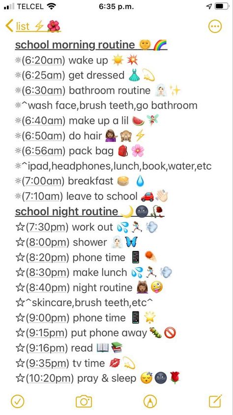 Colors Associated With Months, Night Routine For School, Week Routine, Schul Survival Kits, School Night Routine, Routine School, Morning School, Night Routines, School Routine For Teens